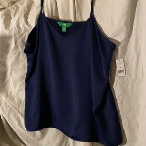 Navy blue, polyester cami